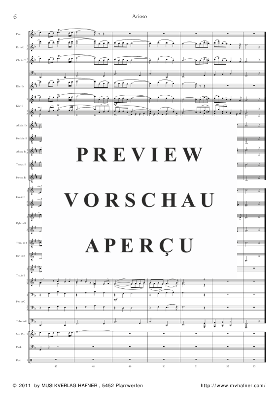 gallery: Arioso - Kantate BWV 156, , (large wind orchestra)