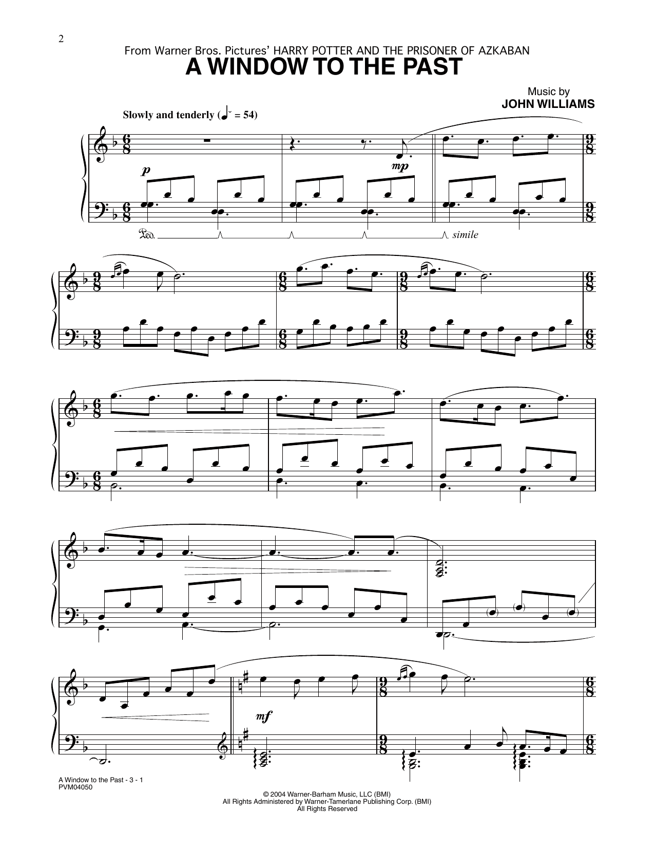 Product gallery: Page 1 of 1 A Window To The Past (from Harry Potter), John Williams