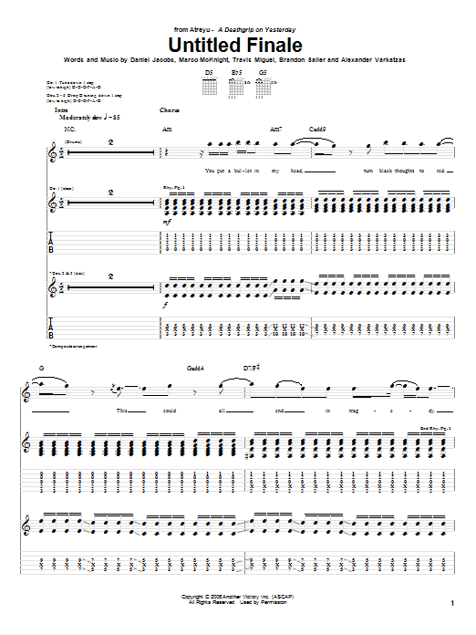 Produktgalerie: Seite 1 von 1 Untitled Finale, Atreyu, Gitarre