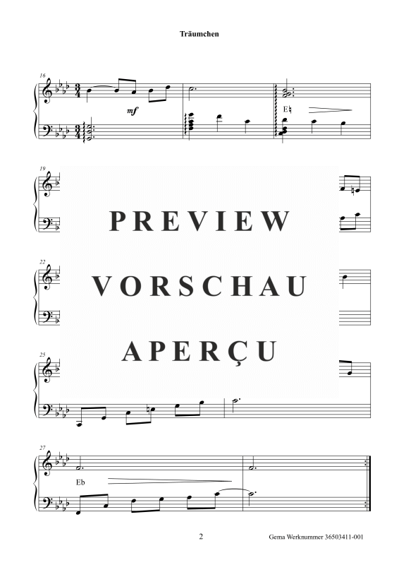 gallery: Träumchen, , (Solo for concert harp/piano)