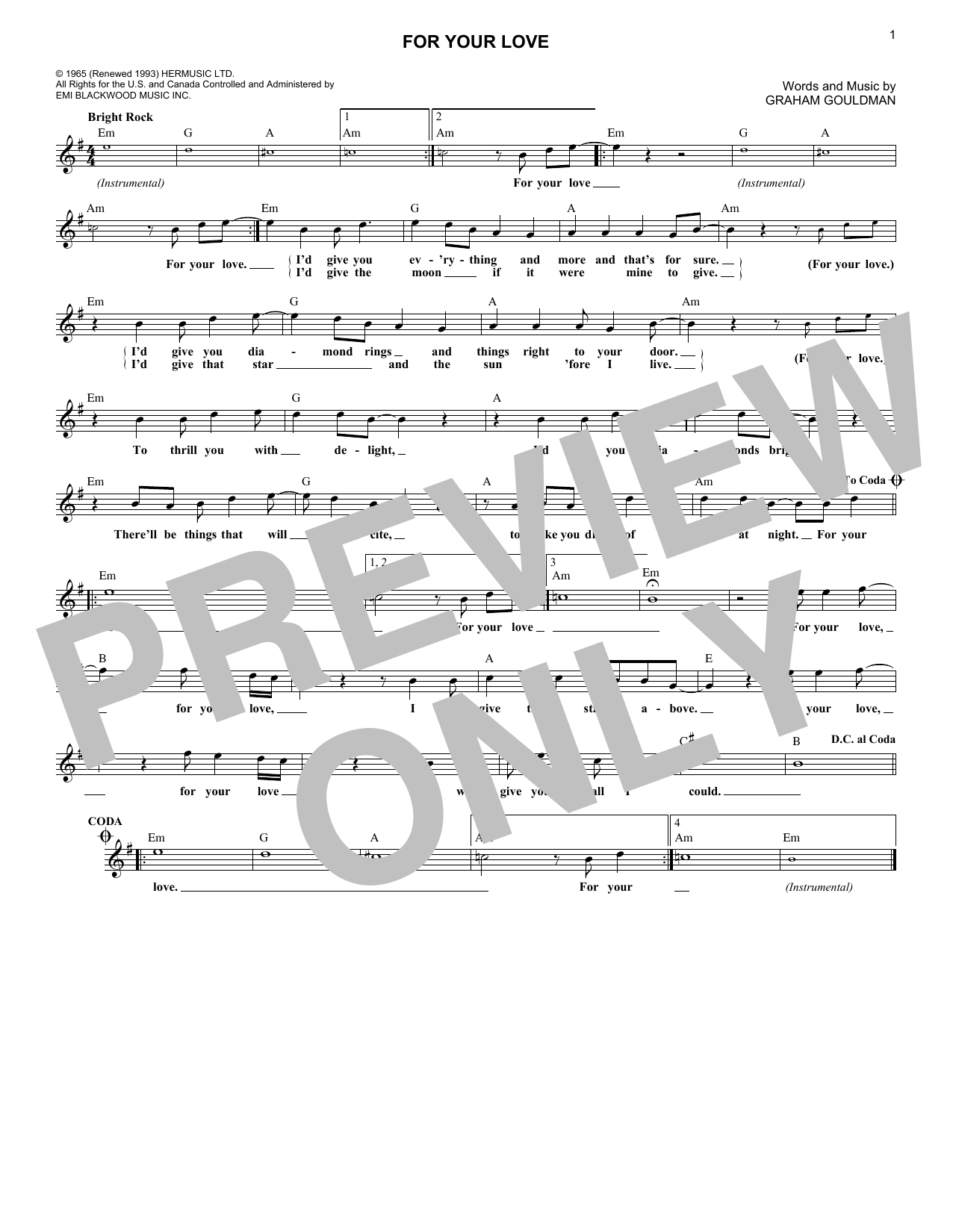 Produktbild zu: For Your Love