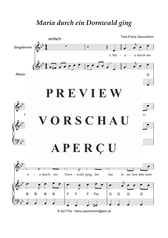 Product gallery: Page 2 of 4 Maria duch ein Dornwald ging, , Accordion and vocals