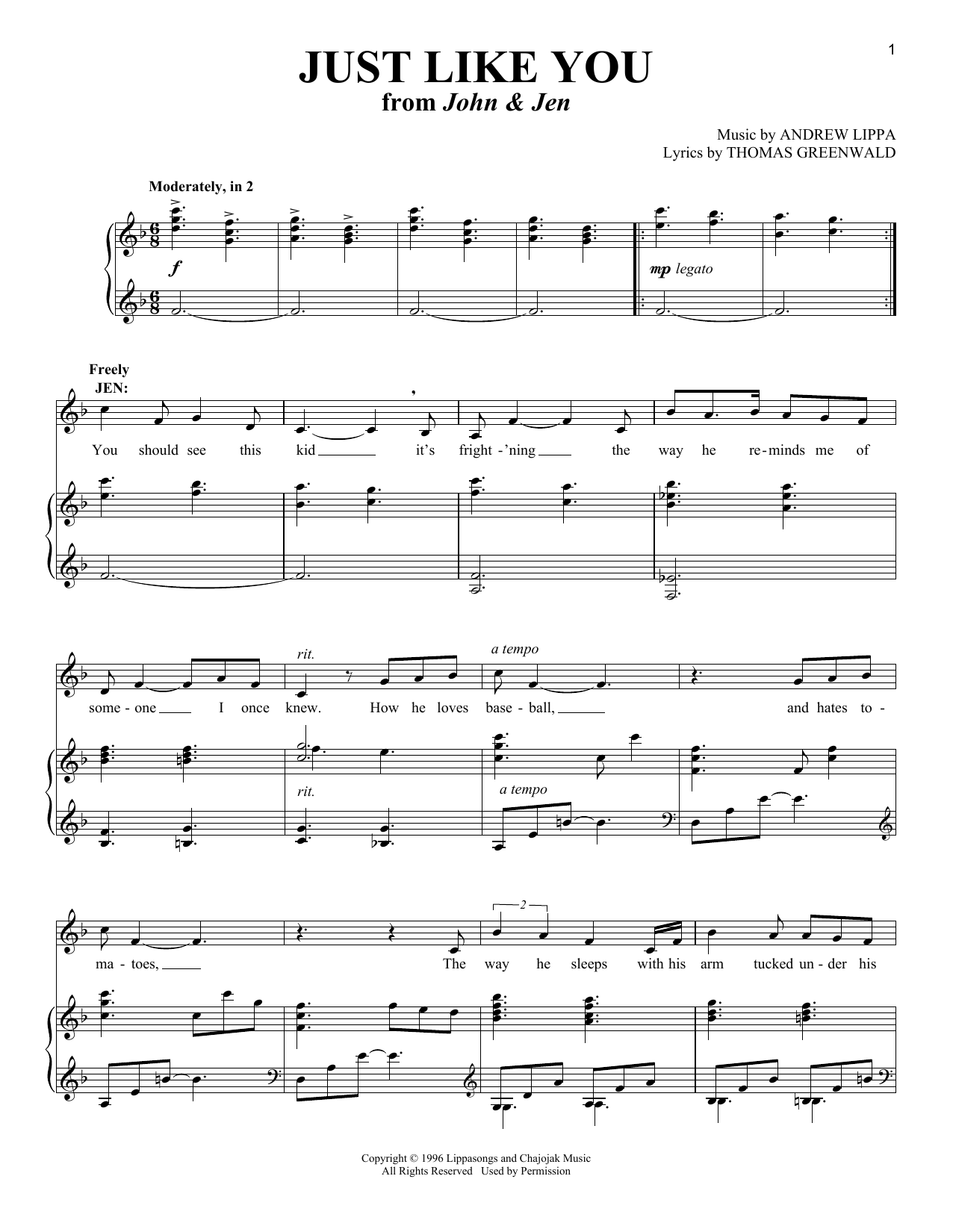 Produktgalerie: Seite 1 von 1 Just Like You (from John & Jen), Thomas Greenwald, Gesang, Klavier