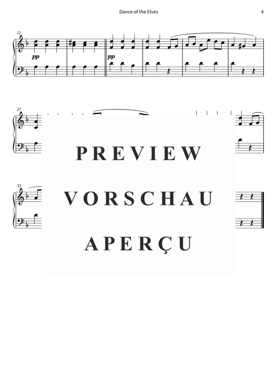 Produktgalerie: Seite 6 von 6 Dance of the Elves - Op. 12 No. 4 - Easy-to-play piano version, , Klavier Solo