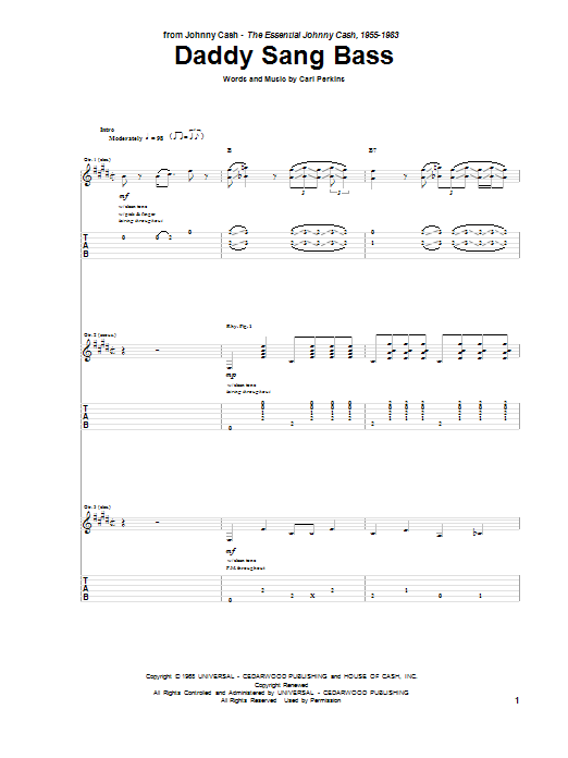 Product gallery: Page 1 of 1 Daddy Sang Bass, Johnny Cash