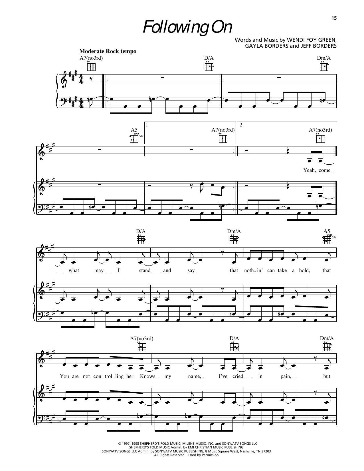 Produktgalerie: Seite 1 von 1 Following On, Sierra, Gesang, Gitarre, Klavier