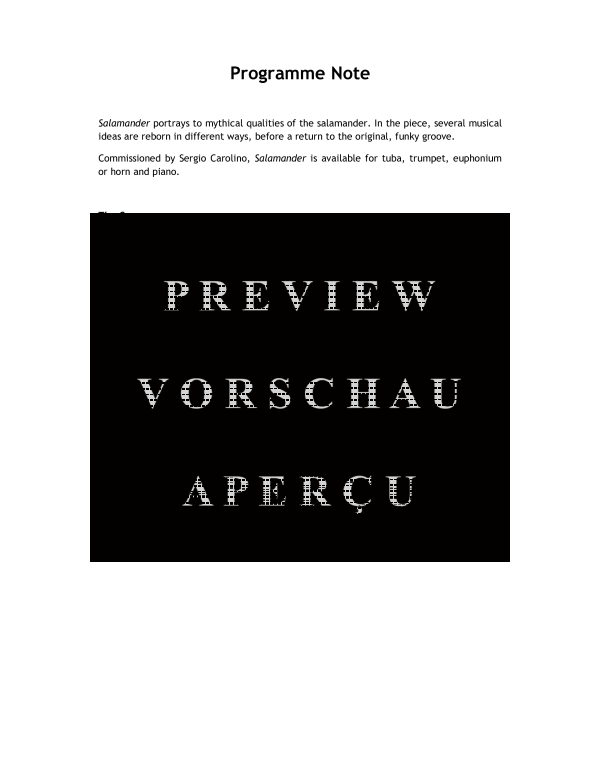 Produktgalerie: Seite 4 von 11 Salamander, , (Horn in F und Klavier)