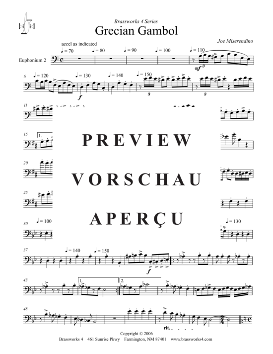 Product gallery: Page 8 of 19 Grecian Gambol , , (Tuba Quartet: 2x Baritone, 2xTuba)