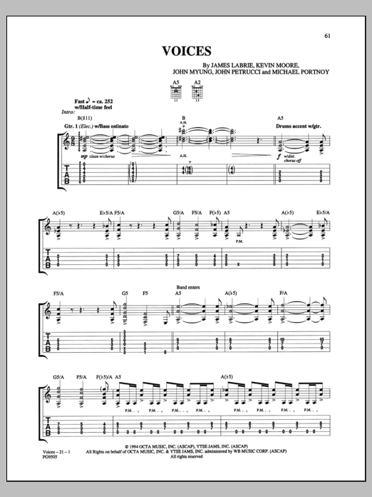 Produktgalerie: Seite 1 von 1 Voices, Dream Theater, Gitarre