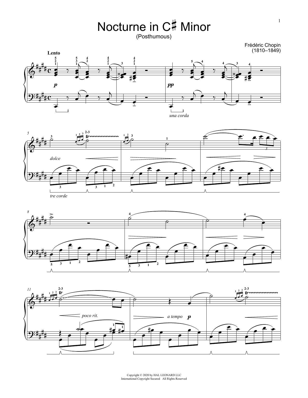 Product picture to: Nocturne In C-Sharp Minor, KK. Anh. Ia, No. 6