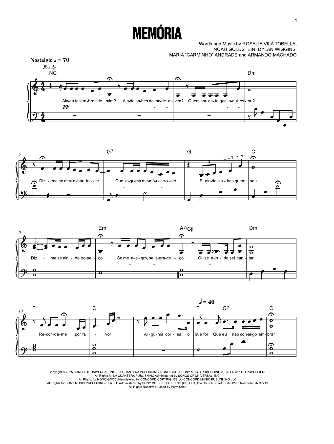 Product gallery: Page 1 of 1 Memória, Rosalía