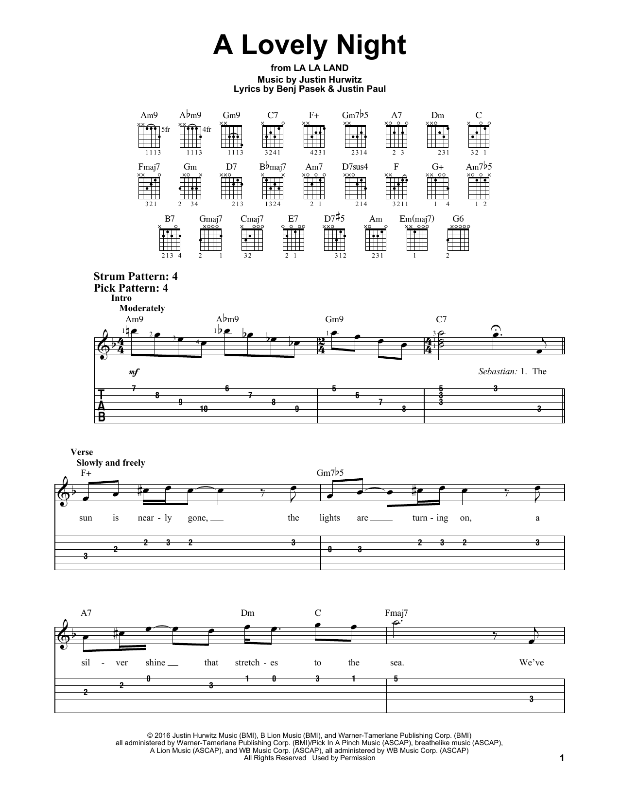 Produktbild zu: A Lovely Night (from La La Land)