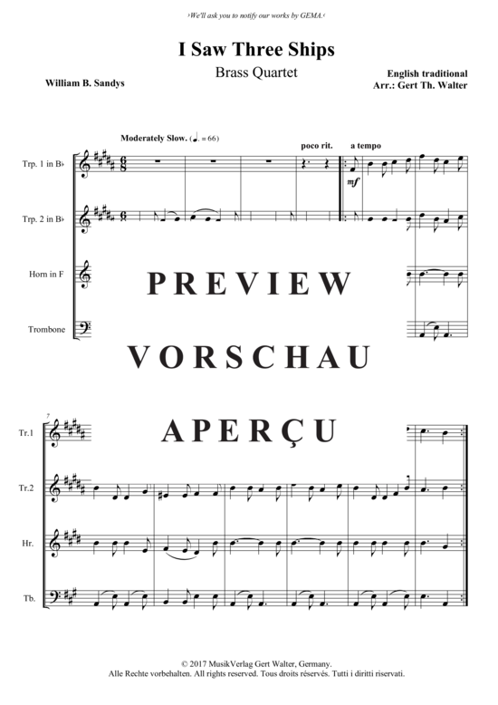 Produktbild zu: I Saw Three Ships Traditional