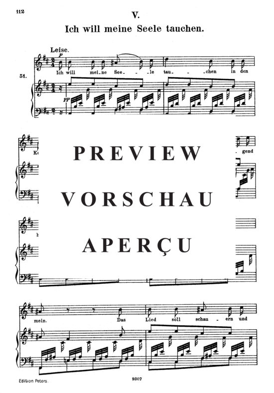 gallery: Ich will meine Seele tauchen, Op.48 No.5 , , (Gesang hoch + Klavier)