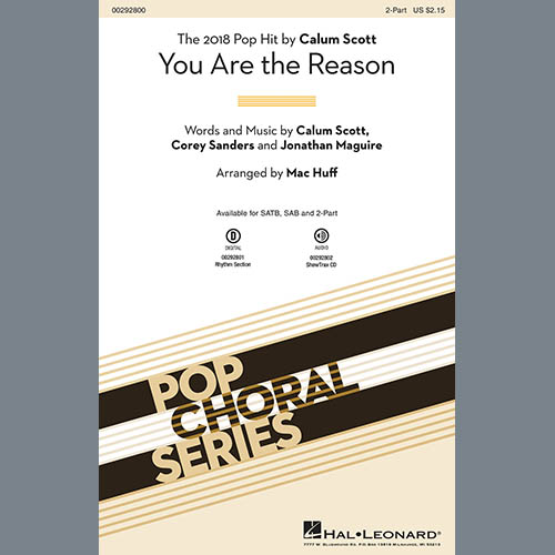 Produktbild zu: You Are The Reason (arr. Mac Huff)