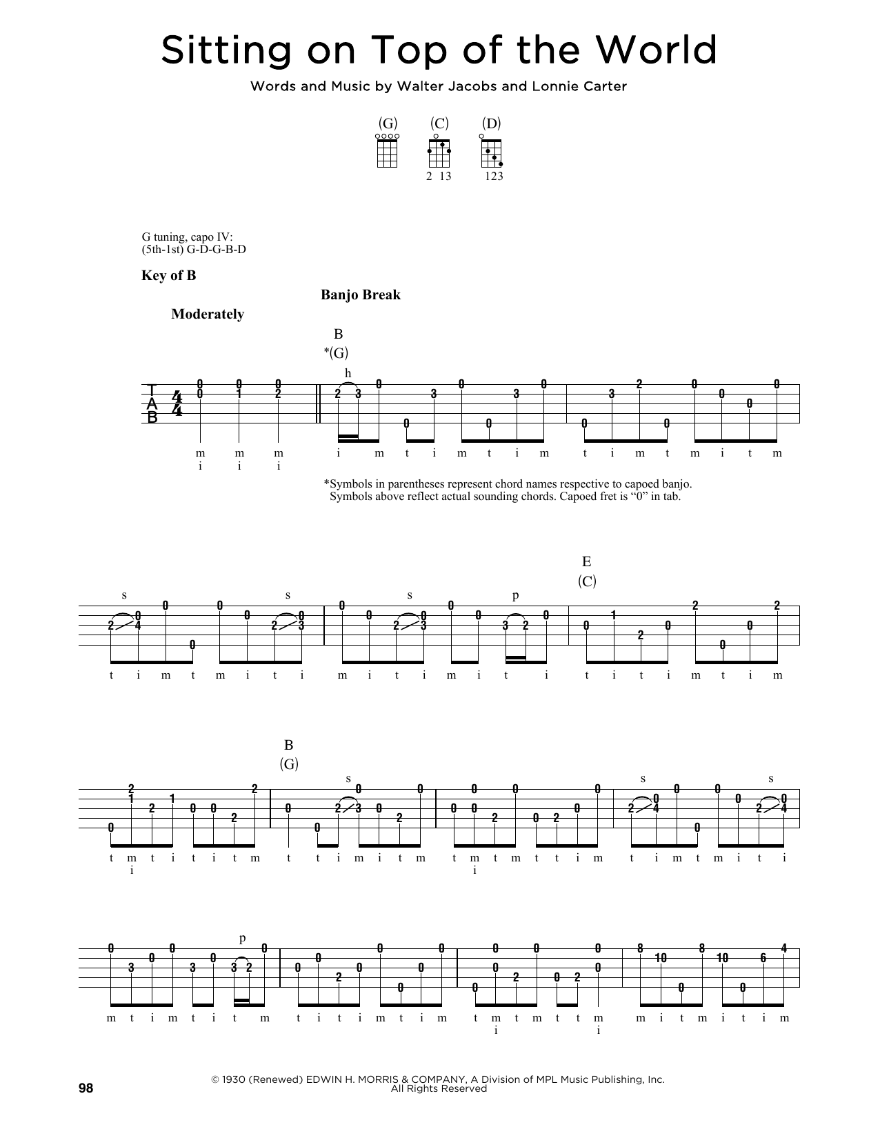 Produktgalerie: Seite 1 von 1 Sitting On Top Of The World, Doc Watson, Banjo