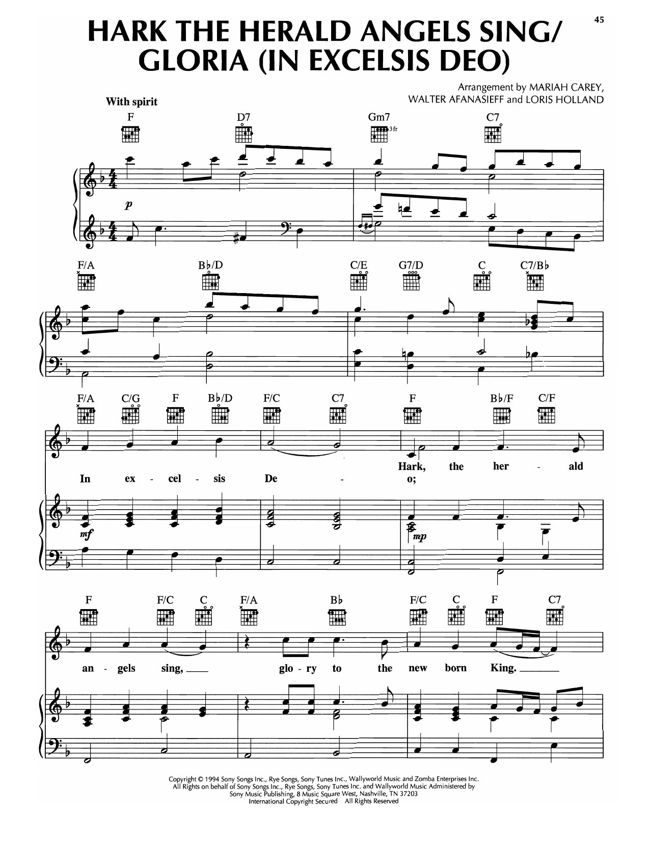 Produktbild zu: Hark The Herald Angels Sing/Gloria (In Excelsis Deo)