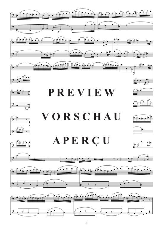 Produktgalerie: Seite 3 von 3 Arie aus der Kantate Nr.55 für zwei Celli, , 