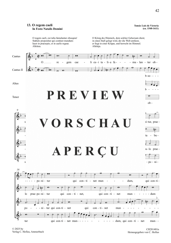 gallery: O regem caeli / Natus est nobis, , (Gemischter Chor)