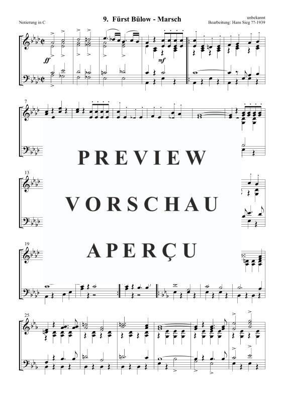 Produktgalerie: Seite 2 von 7 Fürst Bülow - Marsch, , Posaunenchor