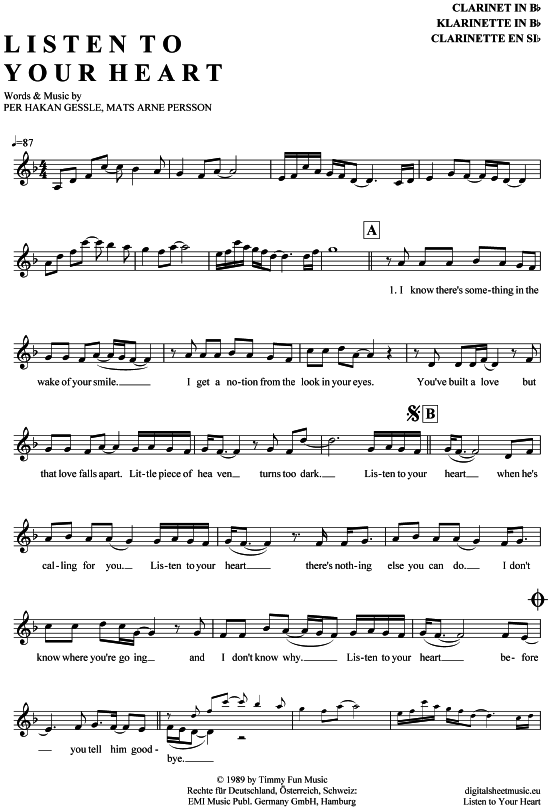 Product picture to: Listen to your heart Roxette