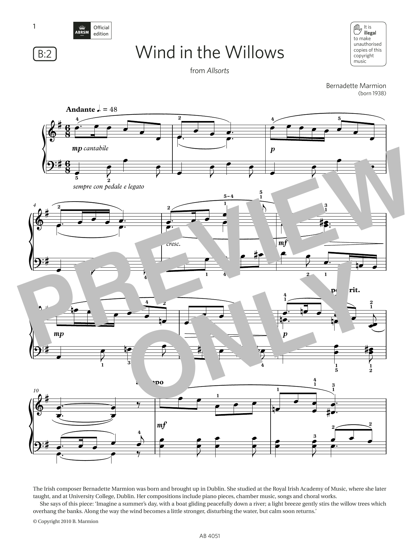 Produktbild zu: Wind in the Willows (Grade 5, list B2, from the ABRSM Piano Syllabus 2023 & 2024)