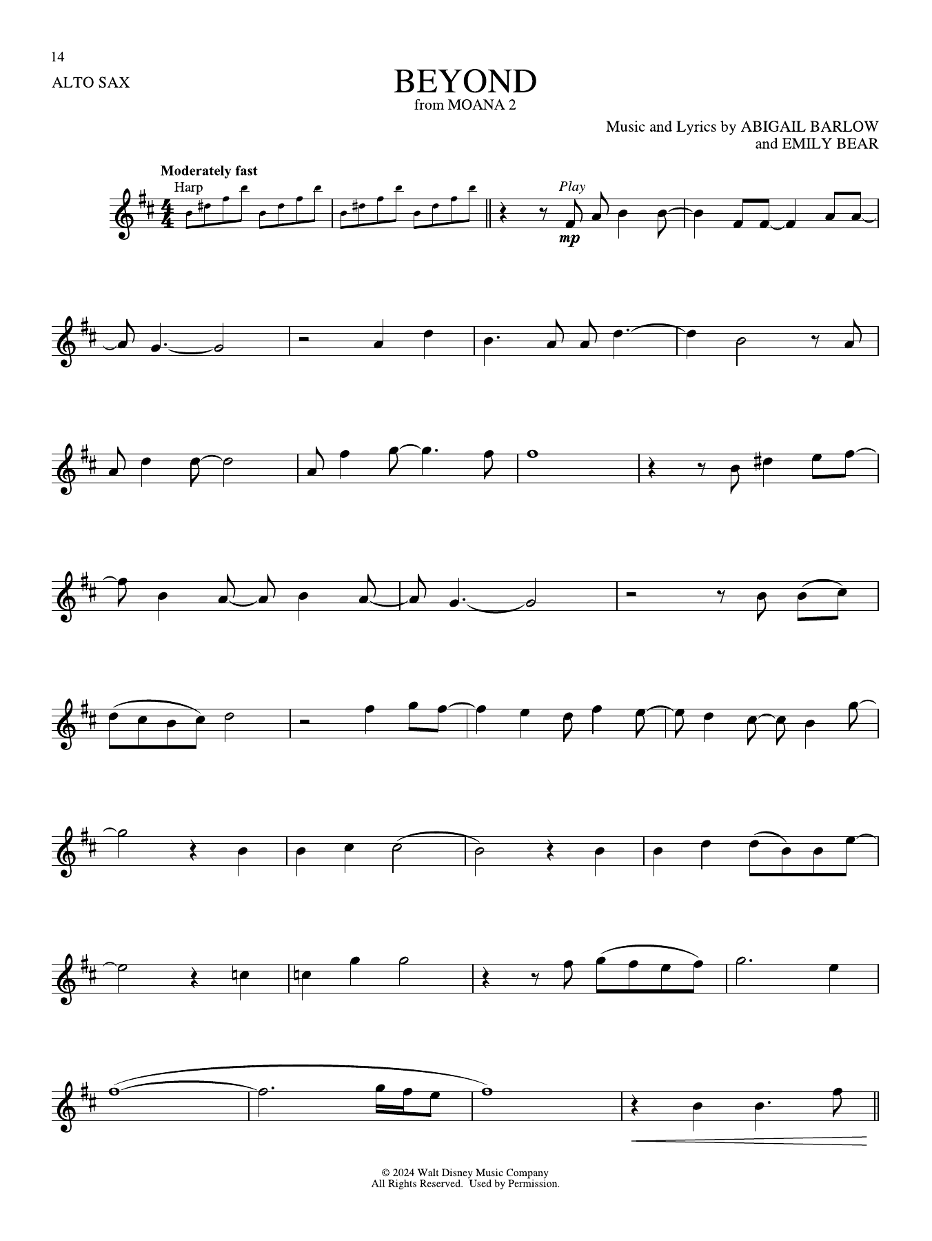 Product gallery: Page 1 of 1 Beyond (from Moana 2), Abigail Barlow & Emily Bear