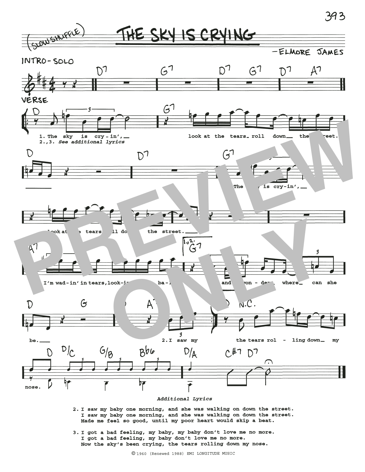 Produktbild zu: The Sky Is Crying