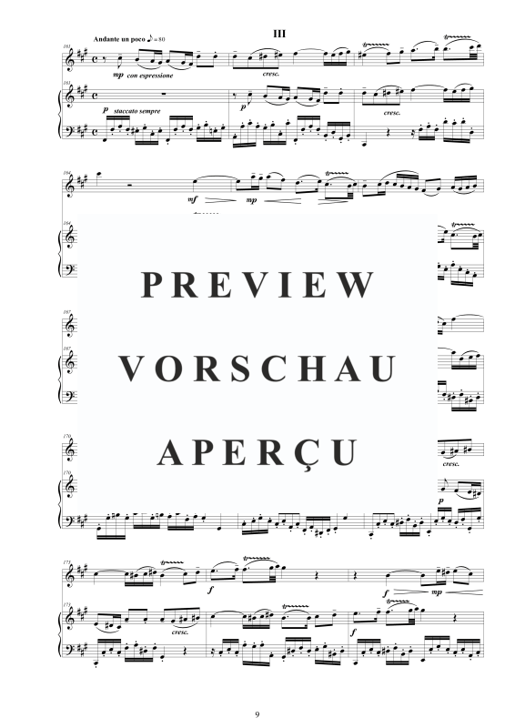 Produktgalerie: Seite 10 von 11 Flötensonate Nr. 2 A-Dur BWV 1015, , Flöte und Cembalo/Klavier