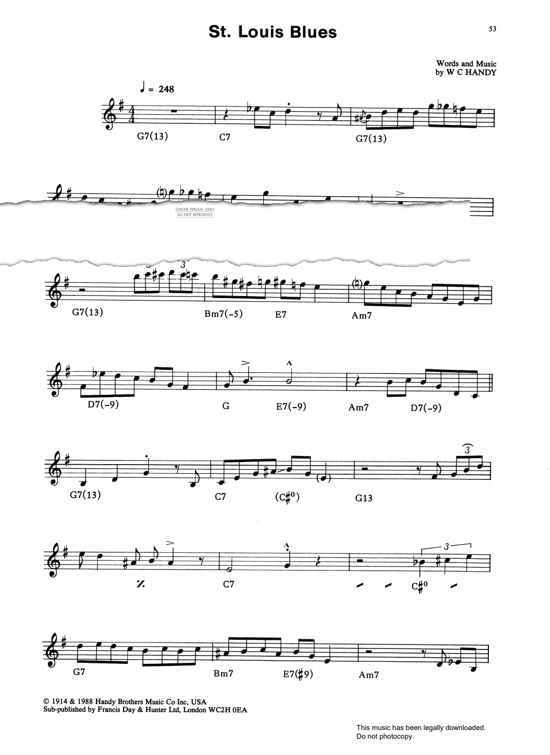 Product gallery: Page 1 of 1 St Louis Blues, William C. Handy