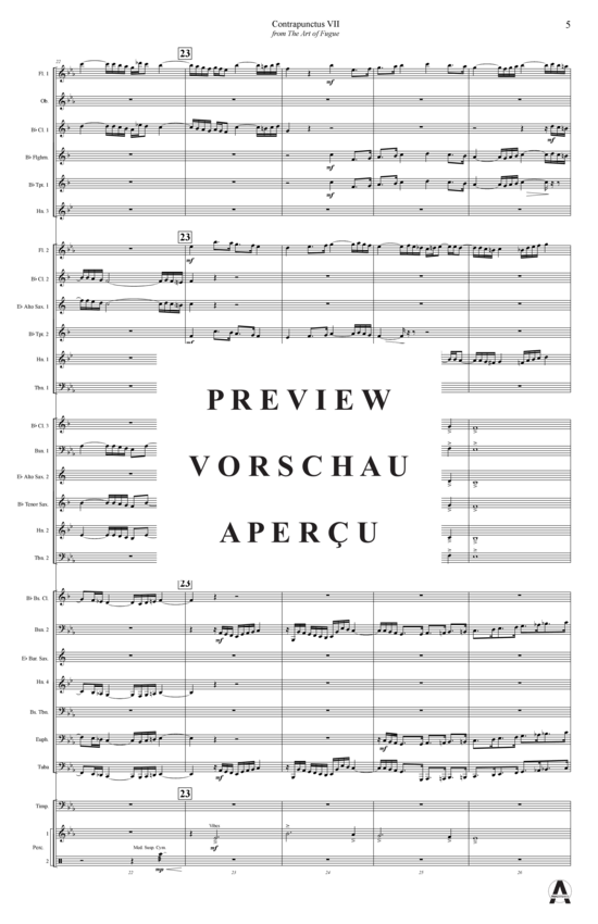 Produktgalerie: Seite 8 von 15 Contrapunctus 7 aus Kunst der Fuge , , (Concert Band)