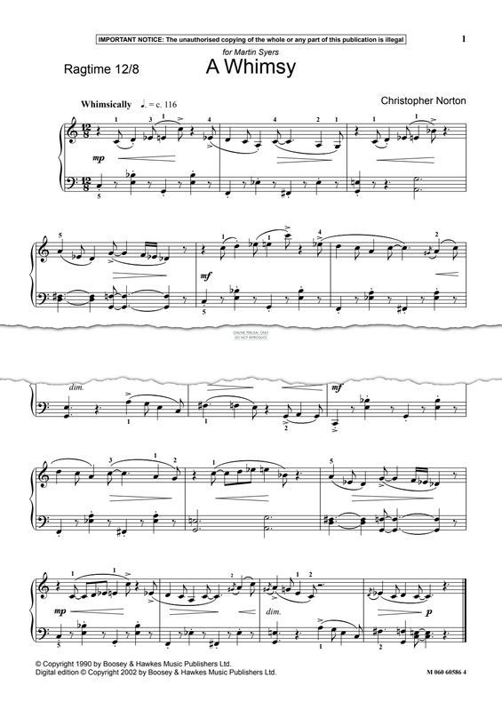 Produktgalerie: Seite 1 von 1 A Whimsy, Christopher Norton, Klavier