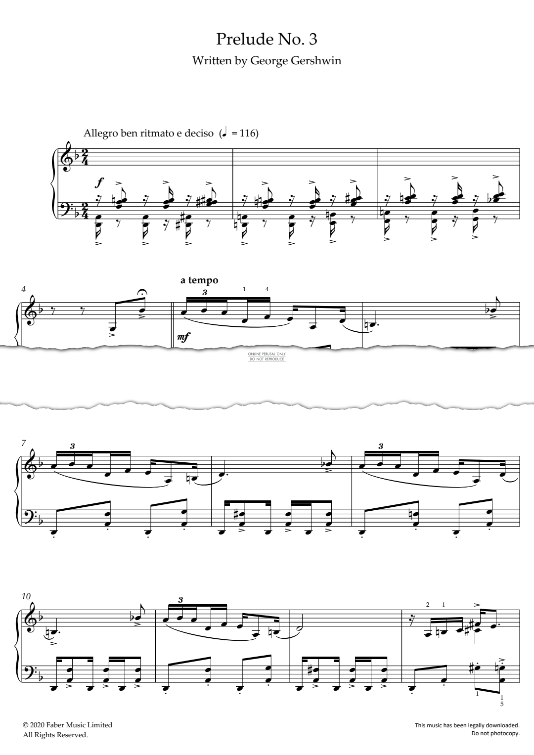 Product picture to: Prelude III (Allegro ben ritmato e deciso)