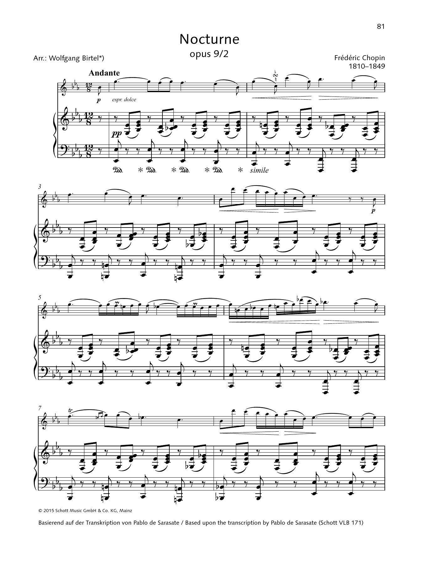 Product picture to: Nocturne E-flat major