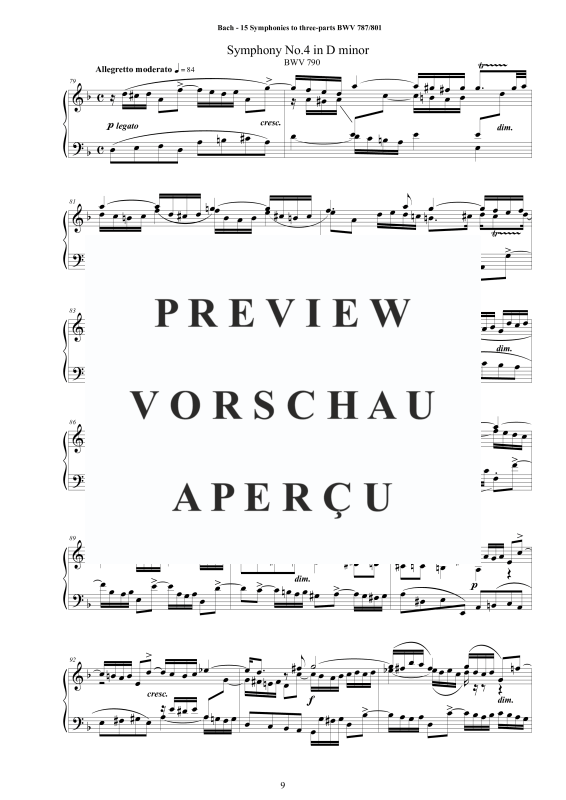 Produktgalerie: Seite 10 von 11 15 Symphonien zu drei Stimmen, , Klavier Solo - aus dem Klavierbüchlein von Wilhelm Friedemann Bach