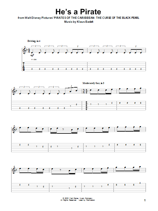 Produktbild zu: He's A Pirate (from Pirates Of The Caribbean: The Curse of the Black Pearl)