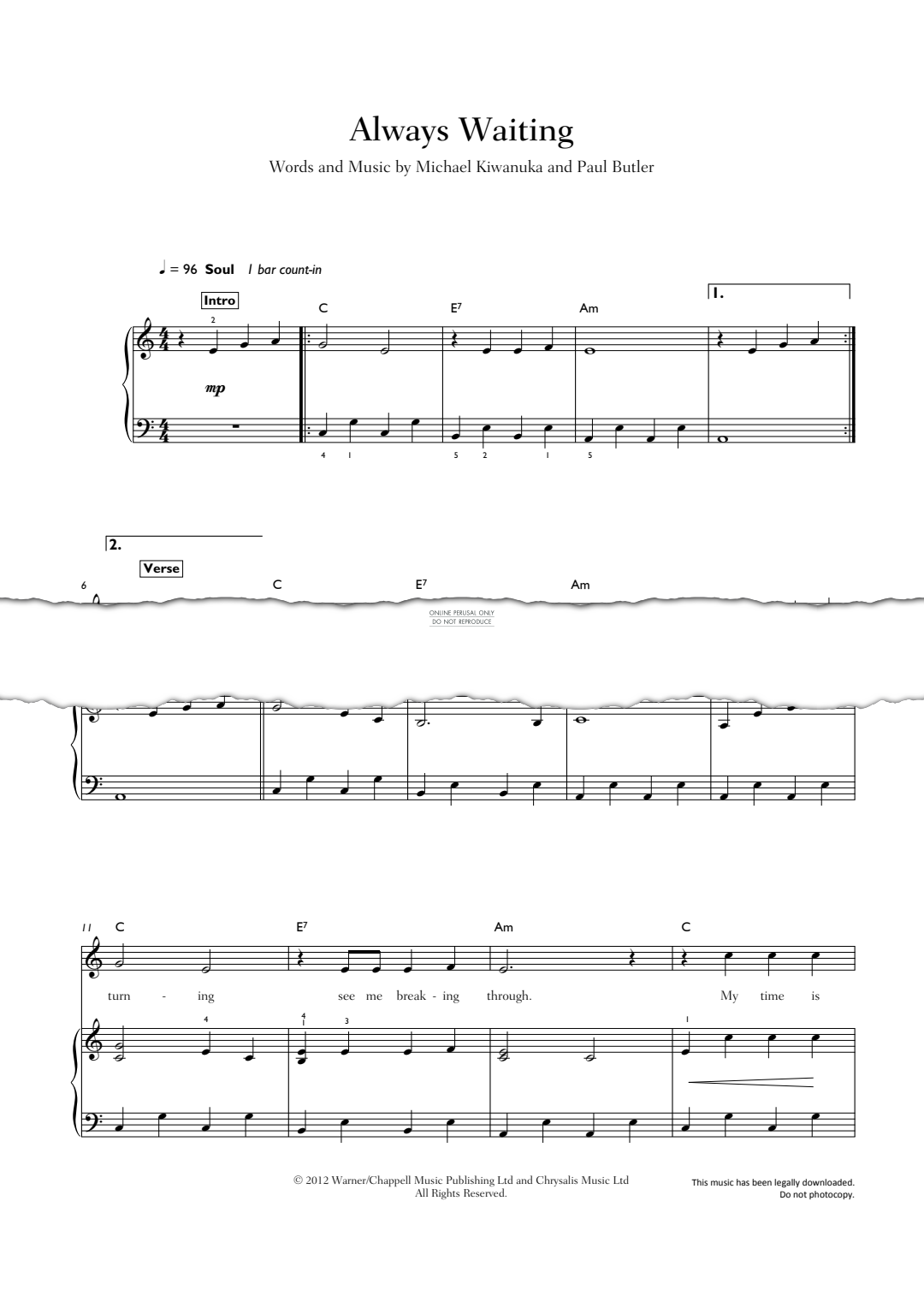 Product gallery: Page 1 of 1 Always Waiting, Michael Kiwanuka