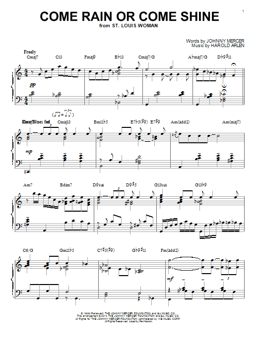 Produktbild zu: Come Rain Or Come Shine [Jazz version] (arr. Brent Edstrom)
