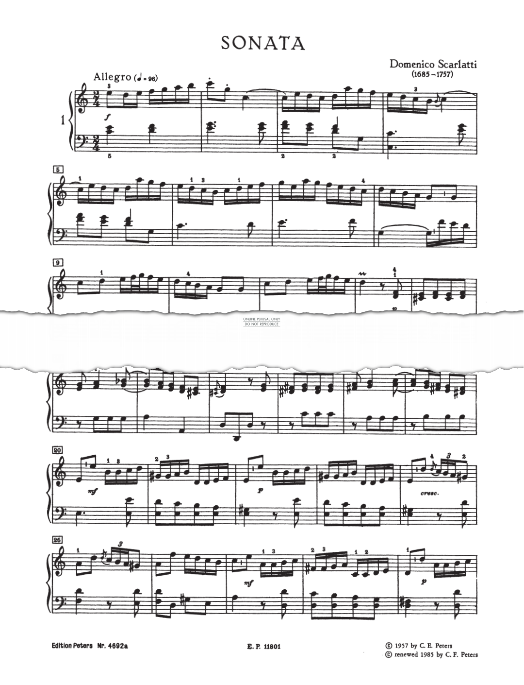 Produktbild zu: Sonata No.1 (from 150 Sonatas Vol.1)