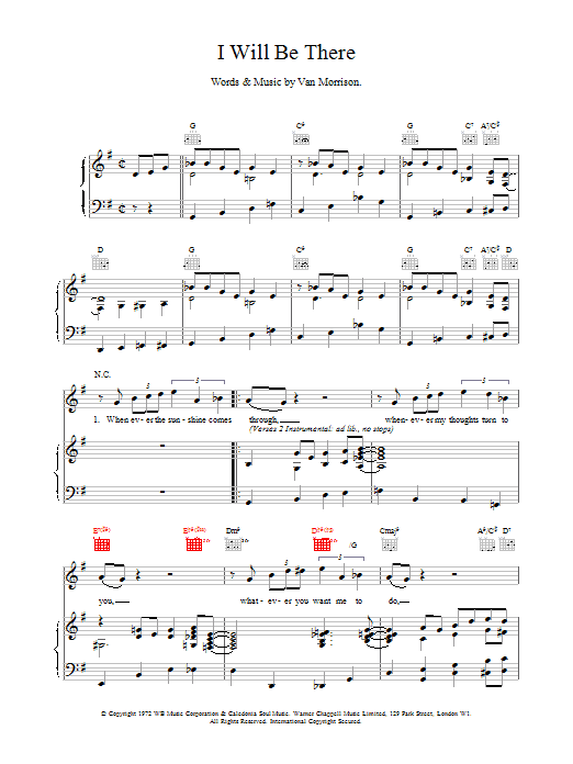 Product gallery: Page 1 of 1 I Will Be There, Van Morrison