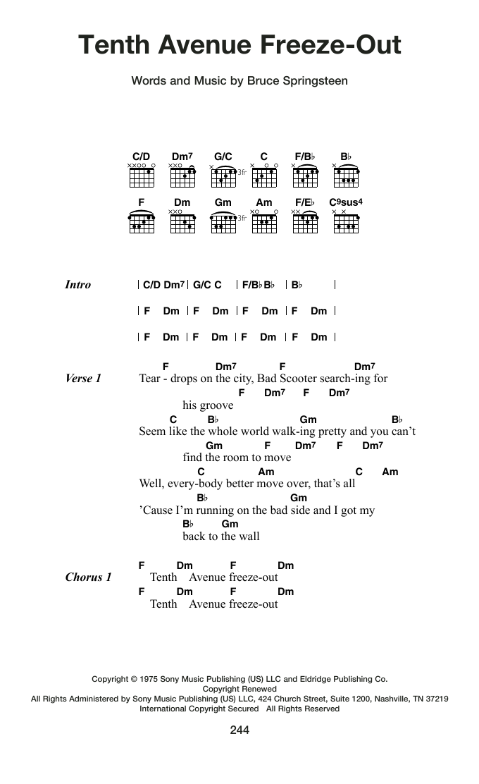 Produktgalerie: Seite 1 von 1 Tenth Avenue Freeze-Out, Bruce Springsteen, Gitarre