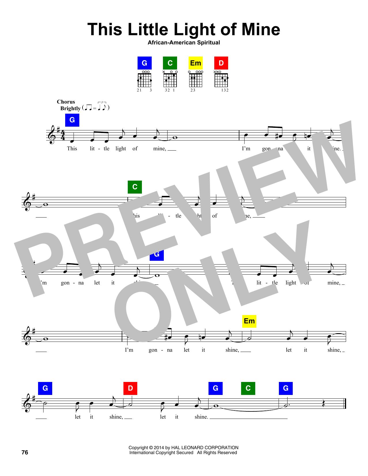 Produktbild zu: This Little Light Of Mine