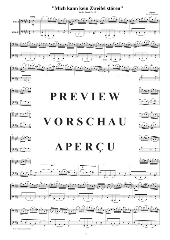 Produktgalerie: Seite 2 von 3 Arie aus der Kantate Nr.108 für zwei Celli, , 