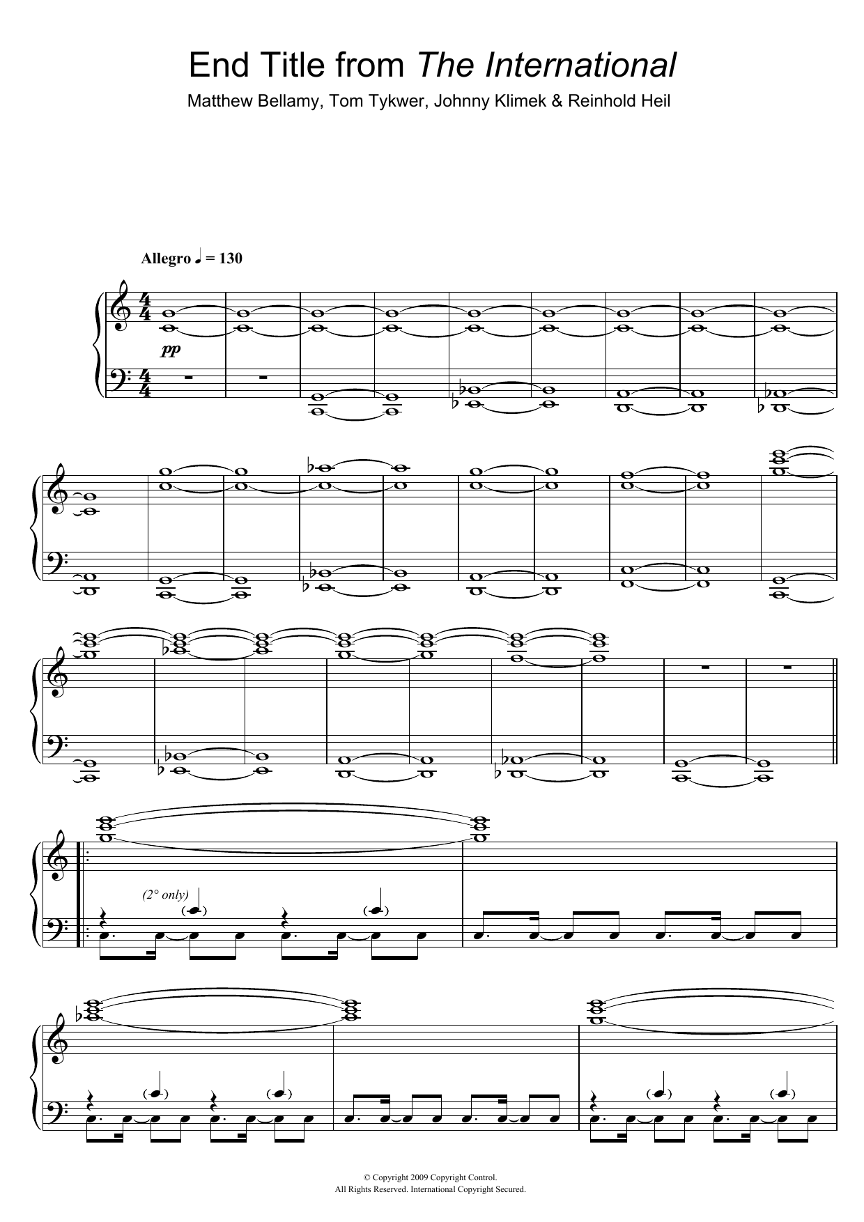Product gallery: Page 1 of 1 End Title (from The International), Matthew Bellamy
