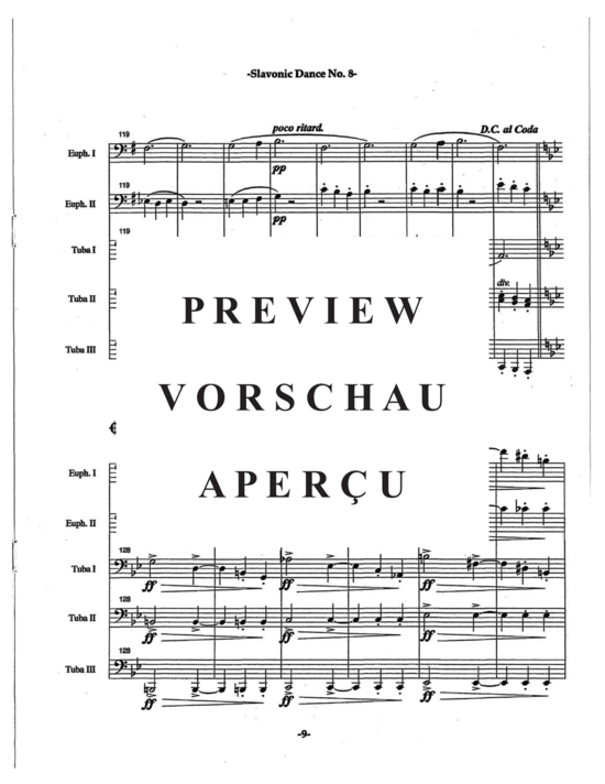 Product gallery: Page 13 of 21 Slavonic Dances Op. 46 No. 8 , , (Tuba Quartett EETT)