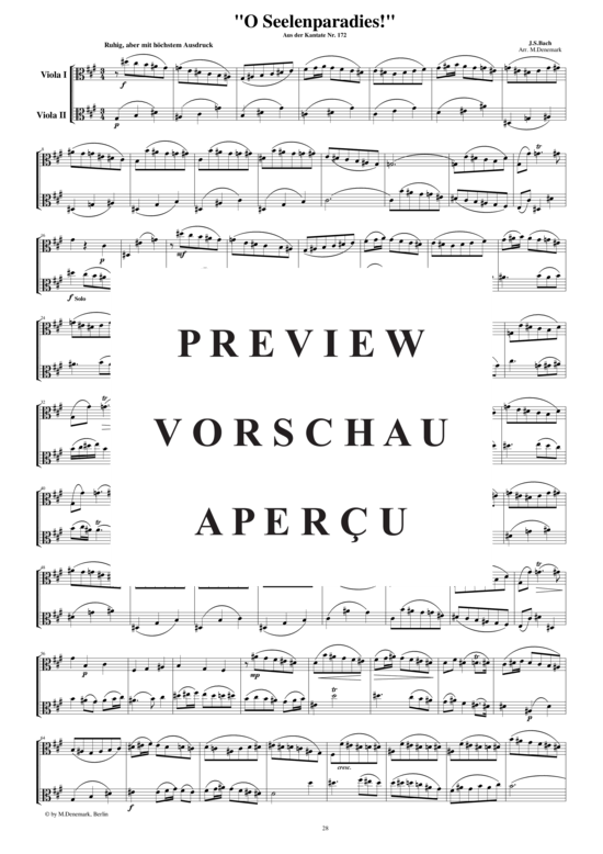 Product gallery: Page 2 of 3 Arie aus der Kantate Nr.172 für zwei Bratschen, , 