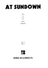 cover: At Sundown, Walter Donaldson, Gesang, Gitarre, Klavier