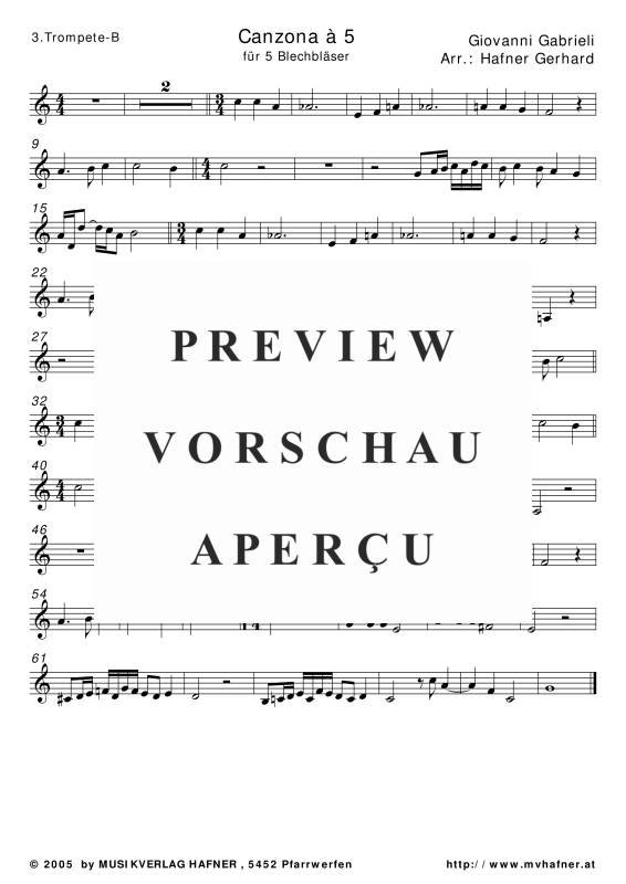 Produktgalerie: Seite 8 von 11 Canzona à 5, , (Blechbläser Quintett)