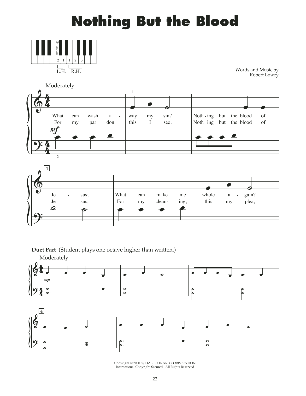 Produktbild zu: Nothing But The Blood (arr. Carol Klose)