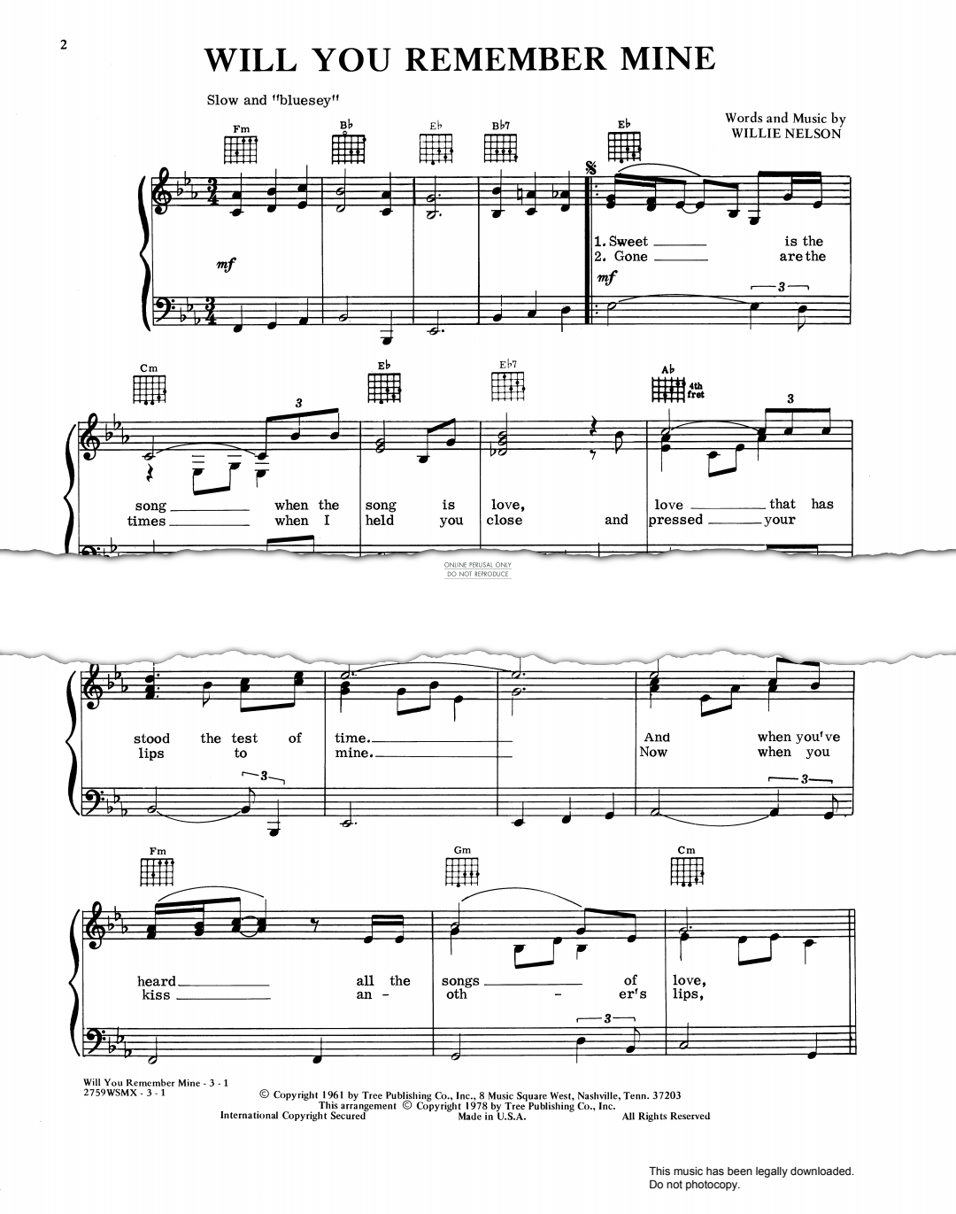 Product gallery: Page 1 of 1 Will You Remember Mine, Willie Nelson